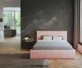 Čalúnená posteľ 180x200 cm VIP so zdvižným roštom RUŽOVÁ