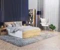 Manželská posteľ PANAMA KLASIK 140x200 + rošt BIELA-DUB