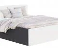 Manželská posteľ PANAMA KLASIK 160x200 + rošt SIVÁ-BIELA