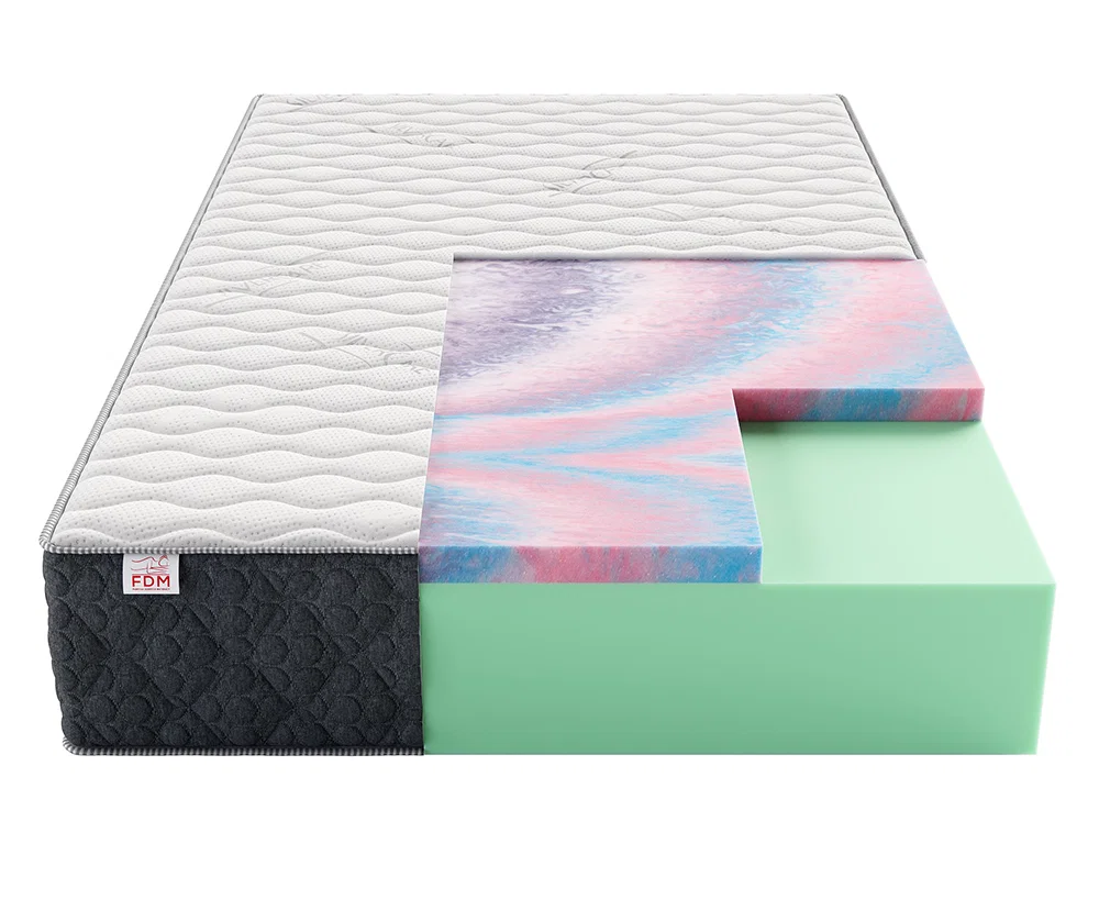 Penový matrac MERIDO 180x200 cm HR pena Silver Care poťah 30 cm