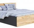 Posteľ PANAMA 120x200 so zdvíhacím dreveným roštom SIVÁ DUB