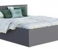 Manželská posteľ PANAMA 140x200 so zdvíhacím dreveným roštom SIVÁ SIVÁ