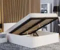 Manželská posteľ PANAMA 160x200 so zdvíhacím dreveným roštom BIELA BIELA