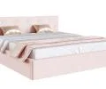 Čalúnená posteľ CRYSTAL ružová 120x200 s kovovým zdvižným roštom