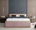 Manželská posteľ PANAMA T 160x200 so zdvíhacím kovovým roštom DUB RUŽOVÁ