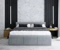 Manželská posteľ PANAMA T 160x200 so zdvíhacím kovovým roštom SVETLO SIVÁ