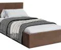 Čalúnená posteľ RINO 90x200 cm s roštom hnedá