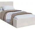 Čalúnená posteľ RINO 90x200 cm s roštom krémová
