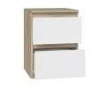 Nočný stolík MALWA M2 s 2 zásuvkami DUB SONOMA/BIELA
