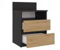 Nočný stolík MALWA M1 DUB ARTISAN/ŠEDÁ