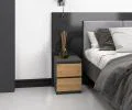 Nočný stolík MALWA M2 s 2 zásuvkami DUB ARTISAN/ŠEDÁ
