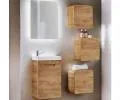 Vysoká kúpeľňová skrinka s košom na bielizeň ARUBA CRAFT
