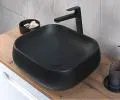 Keramické umývadlo NIKA, čierna, 45 cm