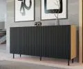 Komoda KAMA 3D SLIM dub artisan/čierna