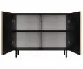Komoda KAMA 2D SLIM lamely dub artisan/čierna