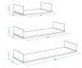 Polica MDF AJKmeble 80x25 cm sivá