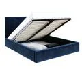 Čalúnená posteľ COLORADO 120x200 s kovovým zdvižným roštom modrá