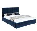 Čalúnená posteľ COLORADO 140x200 s kovovým zdvižným roštom modrá