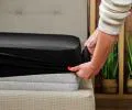 Plachta JERSEY s gumou 80x200 cm ČIERNA