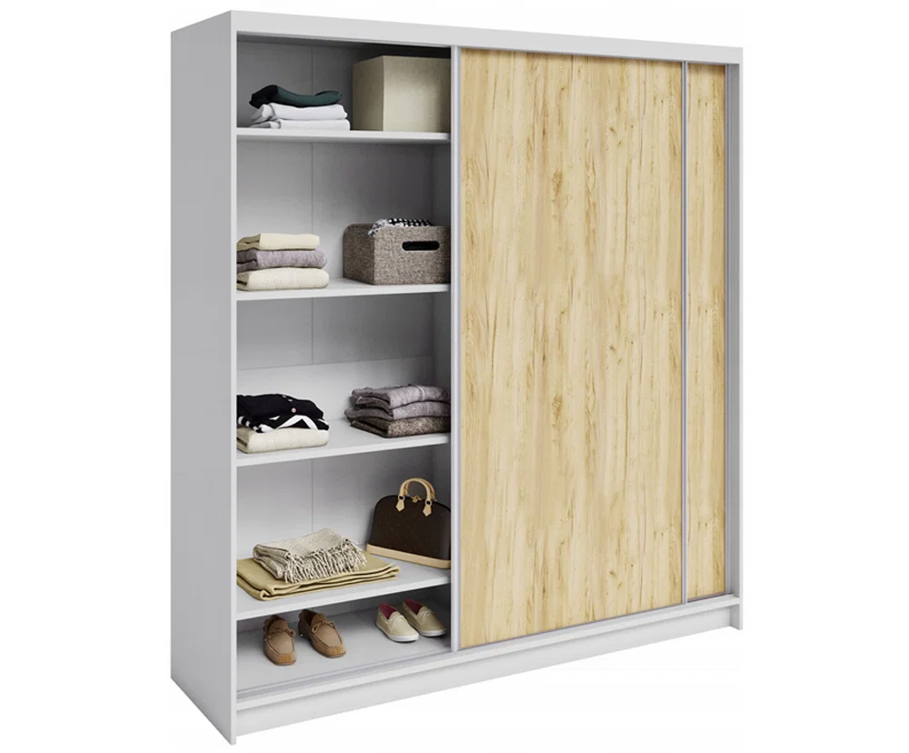Šatníková skriňa DENVE 200x218x60,3 cm dub craft/biela