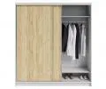 Šatníková skriňa DENVE 200x218x60,3 cm dub craft/biela