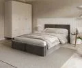 Čalúnená posteľ FRESIA 120x200 s kovovým zdvižným roštom GRAFIT