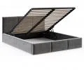 Čalúnená posteľ FRESIA 180x200 s kovovým zdvižným roštom GRAFIT