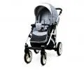 Kočík 2v1 BabyLux White Lux SILVER