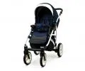 Kočík 2v1 BabyLux White Lux  Navy Blue