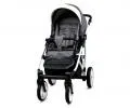 Kočík 2v1 BabyLux White Lux Grey Cubic