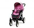 Kočík 2v1 BabyLux White Lux Dark Pink