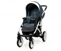 Kočík 2v1 BabyLux White Lux Dark Grey