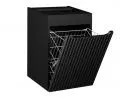 Kúpeľňová skrinka NOVA BLACK 40 cm s košom na bielizeň