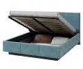 Čalúnená posteľ AVEIRO 140x200 s kovovým zdvižným roštom TYRKYSOVÁ