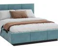 Čalúnená posteľ AVEIRO 160x200 s kovovým zdvižným roštom TYRKYSOVÁ