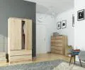 Šatníková skriňa s otočnými dverami 90cm sonoma