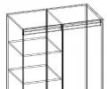 Šatníková skriňa s otočnými dverami 90cm sonoma / biela