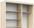 Šatníková skriňa s posuvnými dverami a zrkadlom 150cm dub sonoma