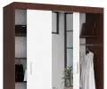 Šatníková skriňa s posuvnými dverami 150cm wenge / biela