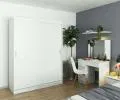 Šatníková skriňa s posuvnými dverami 150 cm MONO biela