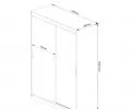Šatníková skriňa s posuvnými dverami 150 cm MONO dub sonoma
