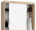Šatníková skriňa s posuvnými dverami 150 cm MONO dub sonoma / biela