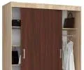 Šatníková skriňa s posuvnými dverami 150 cm MONO dub sonoma / wenge