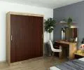 Šatníková skriňa s posuvnými dverami 150 cm MONO dub sonoma / wenge