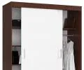 Šatníková skriňa s posuvnými dverami 150 cm MONO wenge / biela