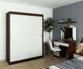 Šatníková skriňa s posuvnými dverami 150 cm MONO wenge / biela