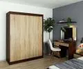 Šatníková skriňa s posuvnými dverami 150 cm MONO wenge / sonoma