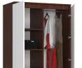 Šatníková skriňa s otočnými dverami 90 cm wenge / biela