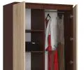 Šatníková skriňa s otočnými dverami 90 cm wenge / dub sonoma
