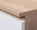 Šatníková skriňa s otočnými dverami a zrkadlom 90cm sonoma / biela